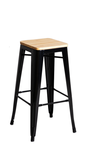 Seats FR-Tabouret TONIC noir/bois