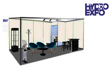 Pre-equipped booth Pack 4 - version 1 - from 18m²