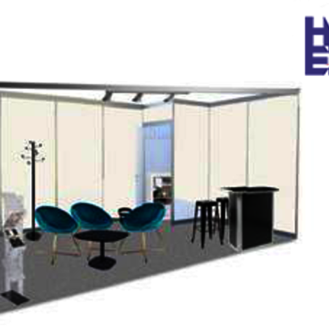 Pre-equipped booth Pack 4 - version 1 - from 18m²