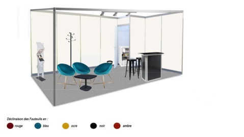 Pre-equipped booth Pack 4 - version 1 - from 18m²