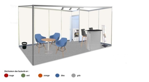 Pre-equipped booth Pack 4 - version 2 - à partir de 18m²