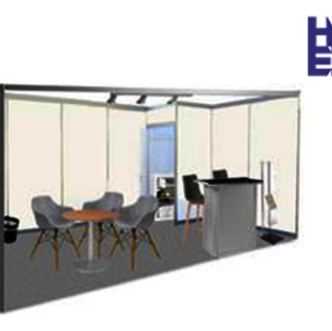 Pre-equipped booth Pack 4 - version 2 - from 18m²