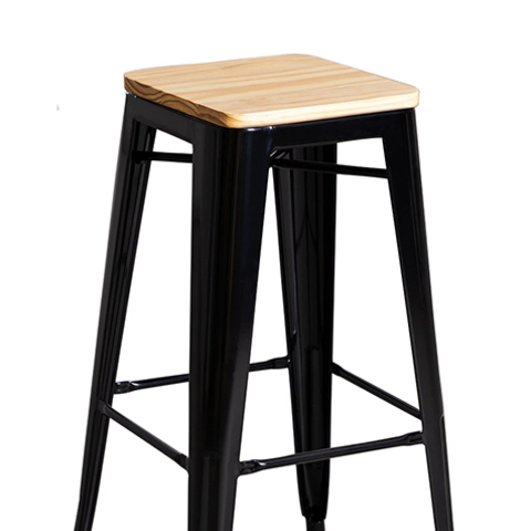 Assises Tabouret TONIC noir/bois